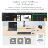 StarTech.com Docking Station 154B-USBC-MULTIPORT USB-C, 1 x USB-C 3.0, 1 x USB-A 3.0, 2 x USB-A 2.0, 1 x HDMI, 2 x DisplayPort, 1 x RJ-45, 1 x 3.5mm, MicroSD/SD - Imagen adicional 5