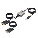 StarTech.com Cable USB-A Macho - 2 x DB9 Macho, 4 Metros