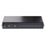 StarTech.com Hub Industrial, 5000 Mbit/s, USB 3.0 de 16 Puertos, Negro - Imagen adicional 2