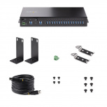 StarTech.com Hub Industrial, 5000 Mbit/s, USB 3.0 de 16 Puertos, Negro - Imagen adicional 9