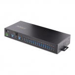 StarTech.com Hub Industrial, 5000 Mbit/s, USB 3.0 de 16 Puertos, Negro