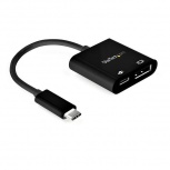 StarTech.com Adaptador USB-C Macho - DisplayPort/USB-C Hembra, Negro