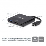 StarTech.com Adaptador Multifunción USB C Macho - HDMI 4K Hembra, Negro