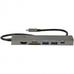 StarTech.com Docking Station DKT30CHSDPD1 USB 3.2, 1x SD/MMC, 1x MicroSD, 1x HDMI, 1x RJ-45, Negro/Gris - Imagen adicional 1