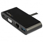 StarTech.com Docking Station USB C de 1 Puerto, 1x VGA, 1x RJ-45, Negro - Imagen adicional 1