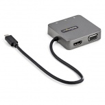 StarTech.com Docking Station USB C, 1x USB A, 1x HDMI/VGA/RJ-45, Negro/Plata - Imagen adicional 1