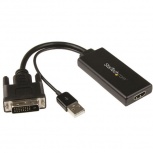 StarTech.com Adaptador de Video DVI - HDMI con Alimentación USB y Audio