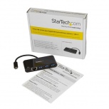 StarTech.com Hub USB C 3.0 Macho - 3 USB A/1x RJ-45 Hembra, 5000 Mbit/s, Negro - Imagen adicional 4