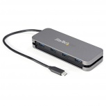 StarTech.com Hub USB 3.2 Tipo-C Macho - 4 USB 3.2 Tipo-A Hembra, 5000Mbit/s, Negro/Gris