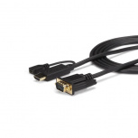 StarTech.com Cable VGA Macho - HDMI + Micro-USB Macho/Hembra, 3 Metros, Negro