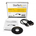 StarTech.com Cable USB A Macho - DB9 Macho, 31cm, Negro