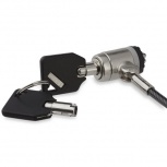 StarTech.com Candado de Llave para Laptops LTLOCKKEY, 2 Metros, Negro/Plata