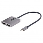 StarTech.com Divisor Multiplicador USB C - 2x DisplayPort, Gris