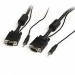 StarTech.com Cable VGA (D-Sub) + 3.5mm Macho, 7.6 Metros, Negro - Imagen adicional 1