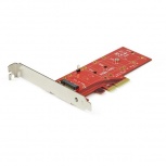 StarTech.com Tarjeta PCI Express x4 M.2 para SSD, Rojo