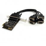StarTech.com Tarjeta PCI Express PEX4S553B, Alámbrico, con 4 Puertos RS232 con Cable Multiconector