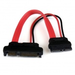 StarTech.com Cable Slimline SATA 7+15 pin Macho - SATA 13 pin Hembra, 15cm, Rojo