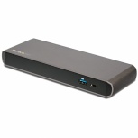 StarTech.com Docking Station Thunderbolt 3 con Salidas Dobles de Video 4K, 2x USB 3.0, Negro/Gris