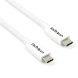 StarTech.com Cable Thunderbolt 3 USB-C Macho - USB-C Macho, 2 Metros, Blanco, para MacBook Pro