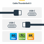 StarTech.com Cable Thunderbolt 5 Macho - Thunderbolt 5 Macho, 1 Metro - Imagen adicional 9