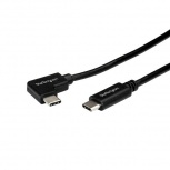 StarTech.com Cable en Angulo, USB C Macho - USB C Macho, 1 Metro, Negro