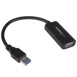 StarTech.com Adaptador de Video USB 3.0 Macho - VGA Hembra con Controladores Incorporados, Negro