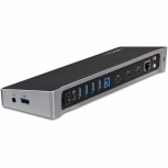 StarTech.com Docking Station USB3DOCKH2DP, 5x USB 3.0, 1x RJ-45, 2x DisplayPort - Imagen adicional 1
