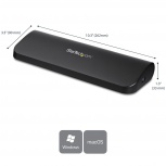 StarTech.com Docking Station para Laptops, 4x USB 3.0, HDMI, DVI, VGA, Negro - Imagen adicional 2