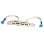 StarTech.com Cabezal Bracket 4x USB 2.0 con Conexión a Placa Base 2x IDC10