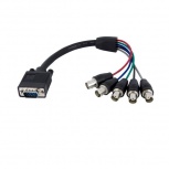 StarTech.com Cable VGA HD15 Macho - 5x BNC Coaxial Hembra, Negro