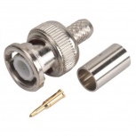 Steren Conector Coaxial BNC Macho, Plata