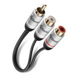 Steren Cable 2 x RCA Macho - RCA Hembra, 15cm