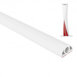Steren Canaleta, PVC, 3 Metros, Blanco