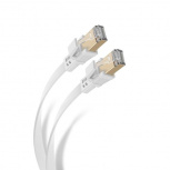 Steren Cable Patch Plano Cat8 STP RJ-45 Macho - RJ-45 Macho, 10 Metros, Blanco