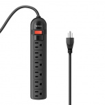 Steren Barra de Contactos 905-026, 6 Contactos, 15A, 125V, 90cm, Negro