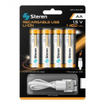 Steren Batería Recargable AA, 1.5V, 1460 mAh, 4 Piezas