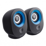 Steren Bocina RoundEdge, Alámbrico, 70W RMS, USB, Negro/Azul