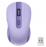 Mouse Ergonómico Steren COM-5715, Inalámbrico, Óptico, 1.600DPI, RF Inalámbrico, Morado