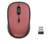 Mouse Ergonómico Steren COM-5716RO, Inalámbrico, Óptico, 16.000DPI, USB-A, Rojo