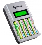 Steren Cargador para 4 Pilas CRG-200, AA/AAA, No Incluye Pilas