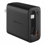Steren Cargador de Pared ELI-7065C, 65W, 20V, 1 x USB-A 2 x USB-C