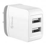 Steren Cargador de Pared ELI-713, 5V, 2x USB, Blanco