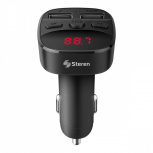 Steren Transmisor de Audio con Cargador USB para Auto FMT-846, Bluetooth, Negro