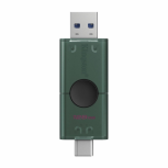 Memoria USB Steren MFD-128/DK, 128GB, USB-A/USB-C 3.2 Gen 1, Verde