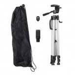 Steren Tripié MOV-038, 50 - 140cm, Aluminio/Negro