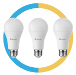 Steren Foco Inteligente LED Regulable SHOME-123/3, Wi-Fi, Luz Blanca Dinámica, Base E26, 15W, 1100 Lúmenes, 3 Piezas