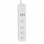 Steren Smart Plug SHOME-300, Wi-Fi, 4 Conectores, 1000W, 10A, Blanco