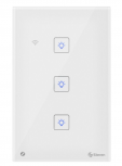 Steren Interruptor de Luz Inteligente SHOME-Z303, 3 Botones, Wi-Fi, Blanco