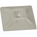 Steren Base Auto Adherible para Cinchos Sujetacables, 2.80 x 2.80cm, Nylon, Blanco