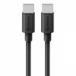Steren Cable USB-C Macho - USB-C Macho. 2 Metros, Negro